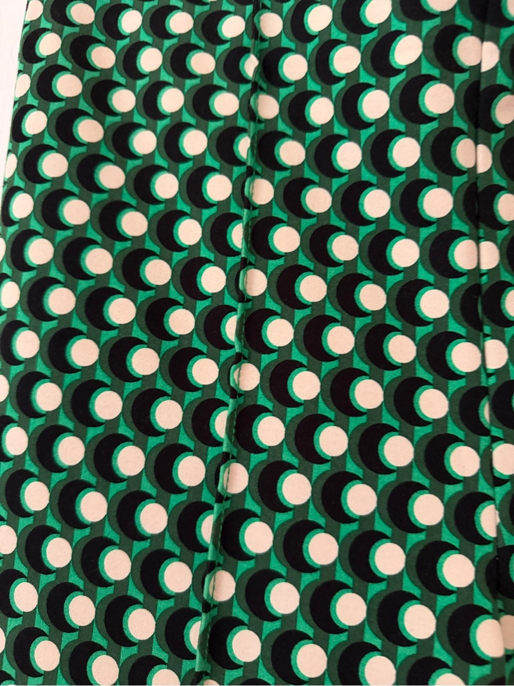 Anthropologie Green and White Polka Dot Ankle Pants - Picture 3 of 4
